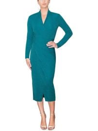 Rachel Rachel Roy Womens Faux Wrap Midi Cocktail and Party Dress ShopSimon at Shop Simon