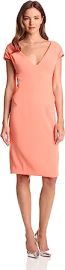 Rachel Roy Collection Women39s Crepe Cap Sleeve Dress Nectar 0 at Womens Clothing store at Amazon