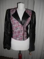 Rachel Roy tweed and leather jacket at eBay at Ebay