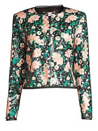 Rachel Zoe - Abbie Print Sequin Collarless Jacket at Saks Fifth Avenue