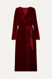 Rachel Zoe - Aly gathered wrap-effect velvet dress at Net A Porter