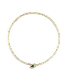 Rachel Zoe 14K Gold Plated Sterling Silver Snake Collar Necklace - Macy39s at Macys