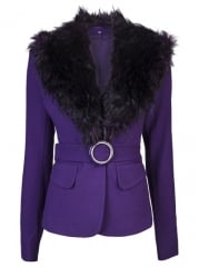 Rachel Zoe Fur Collar Jacket - at Farfetch