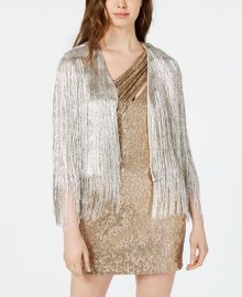 Rachel Zoe Isla Metallic-Fringe Cardigan - Macy39s at Macys
