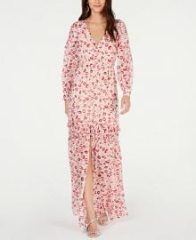 Rachel Zoe Yvonne Ruffled Lip-Print Gown   Reviews - Dresses - Women - Macy s at Macys