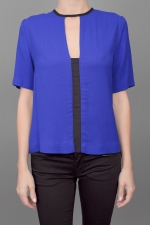 Rachels blue keyhole top at Madison LA at Madison