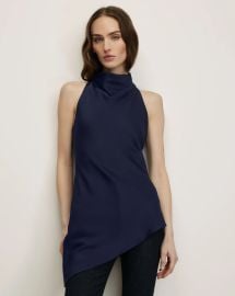 Radford Asymmetrical Hem Top in Navy | Veronica Beard at Veronica Beard