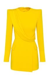 Rae Draped-Detailed Satin Crepe Mini Dress By Alex Perry at Moda Operandi