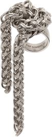 Raf Simons Silver Knotted Ring SSENSE at Ssense