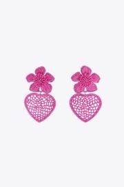 Raffia Floral Heart Earrings at Zara
