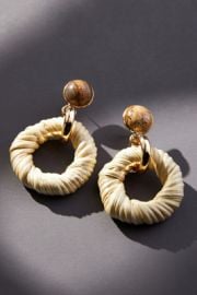Raffia Hoop Earrings3 at Anthropologie