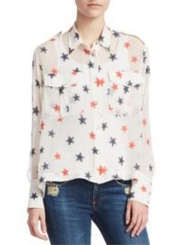 Rag   Bone - Pearson Star-Print Blouse at Saks Fifth Avenue