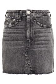 Rag & Bone Distressed Denim Mini Skirt at The Outnet