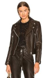 Rag  Bone Mack Leather Jacket in Dark Brown at Revolve