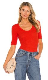 Rag  Bone Sunny Scoop Neck Top in Tangerine at Revolve