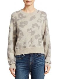 Rag  amp  Bone - Leopard Print Boxy Knit Sweater at Saks Off 5th