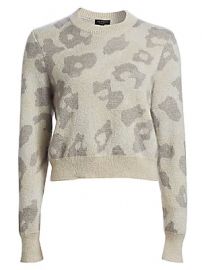 Rag  amp  Bone - Leopard Print Boxy Knit Sweater at Saks Fifth Avenue