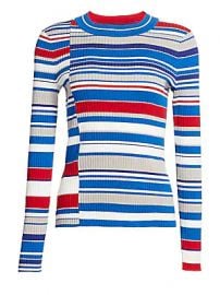 Rag  amp  Bone - Mason Mixed Stripes Knit Sweater at Saks Fifth Avenue