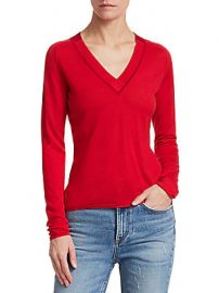 Rag  amp  Bone - Pamela Merino Wool Knit V-Neck Sweater at Saks Off 5th