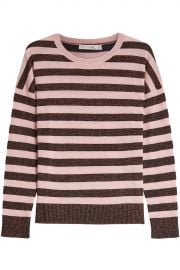 Rag  amp  Bone - Striped Metallic Pullover at Stylebop