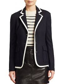 Rag  amp  Bone - Uni Contrast Piping Wool Blazer at Saks Off 5th