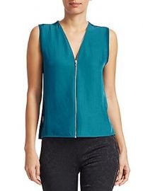 Rag  amp  Bone - Valarie Zip-Front Sleeveless Top at Saks Off 5th