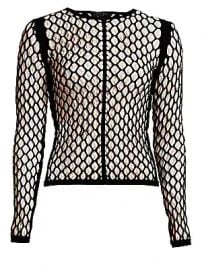 Rag  amp  Bone - Wes Mesh Knit Cropped Top at Saks Fifth Avenue