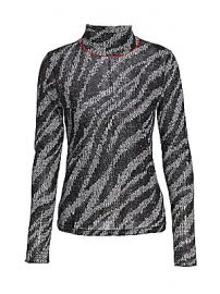 Rag  amp  Bone - Zebra Shaw Turtleneck Sweater at Saks Fifth Avenue