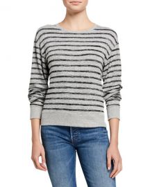 Rag  amp  Bone Avryl Striped Crewneck Sweater at Neiman Marcus