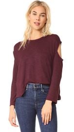 Rag  amp  Bone JEAN Slash Long Sleeve Top at Shopbop