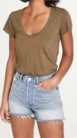 Rag  amp  Bone JEAN The Slub U Neck Tee at Shopbop