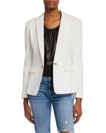 Rag  amp  Bone Lexington Hook-Front Pique Blazer at Neiman Marcus