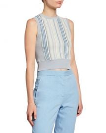 Rag  amp  Bone Lisse Striped Crop Tank Top at Neiman Marcus