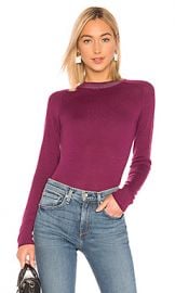 Rag  amp  Bone Pamela Crew Neck Top in Magenta from Revolve com at Revolve