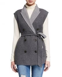 Rag  amp  Bone Pearson Double-Breasted Wool Vest at Neiman Marcus