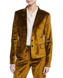 Rag  amp  Bone Rei Velvet Notched-Lapel Blazer at Neiman Marcus