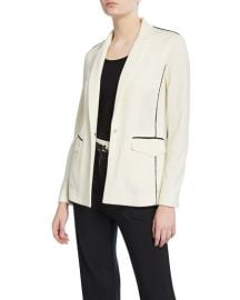 Rag  amp  Bone Sandrine One-Button Blazer w  Contrast Piping at Neiman Marcus