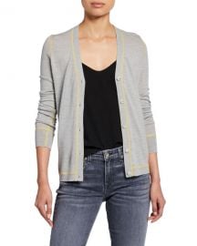 Rag  amp  Bone Shannon Button-Front Extra Fine Merino Wool Cardigan at Neiman Marcus