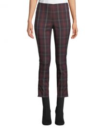 Rag  amp  Bone Simone Cropped Skinny Plaid Trousers at Neiman Marcus