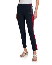 Rag  amp  Bone Simone Side-Stripe Pants with Zip Pockets at Neiman Marcus