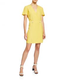 Rag  amp  Bone Tabitha Short-Sleeve Wrap Dress at Neiman Marcus