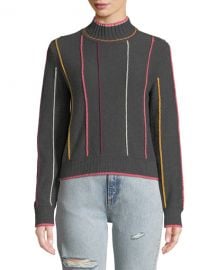 Rag  amp  Bone Tom Embroidered Turtleneck Pullover Sweater at Neiman Marcus