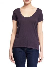 Rag  amp  Bone U-Neck Cotton Tee at Neiman Marcus