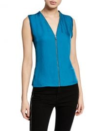 Rag  amp  Bone Valerie Zip-Front Sleeveless Top at Neiman Marcus