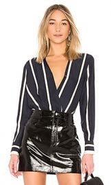 Rag  amp  Bone Victor Blouse in Salute  amp  White from Revolve com at Revolve