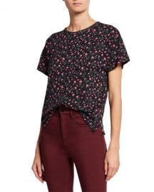 Rag  amp  Bone Vintage Floral Crewneck Tee at Neiman Marcus
