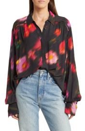 Rag Bone Aubrey Floral Print Button Up Top at Nordstrom