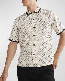 Rag Bone Avery Geo Print Camp Shirt at Neiman Marcus