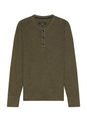 Rag Bone Classic Flame Henley in Forest Green FWRD at FWRD