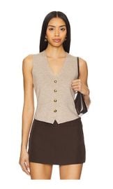 Rag Bone Ella Vest Top In Dark Taupe at Revolve